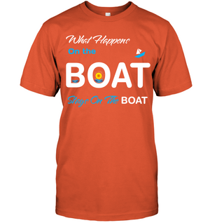 What Happens On The Boat Stay On The Boat Summer Vacation ShirtUnisex Short Sleeve Classic Tee