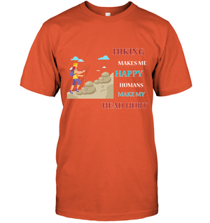 Hiking Make Me Happy Humans Make My Head Hurt ShirtUnisex Short Sleeve Classic Tee