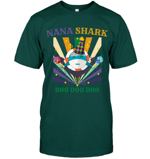 Nana Shark Doo Doo Doo Happy Mardi Gars Family ShirtUnisex Short Sleeve Classic Tee