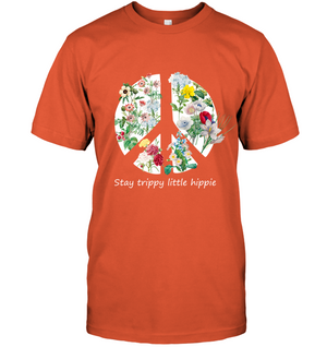 Stay Trippy Little Hippie Peace Sign ShirtUnisex Short Sleeve Classic Tee