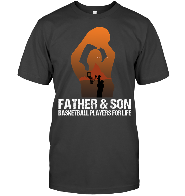 Father And Son Basketball Players For Life Family Shirt Unisex Short Sleeve Classic Tee Charcoal Heather