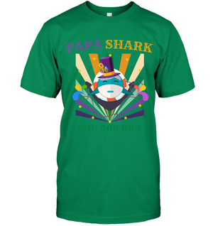 Papa Shark Doo Doo Doo Happy Mardi Gars Family ShirtUnisex Short Sleeve Classic Tee