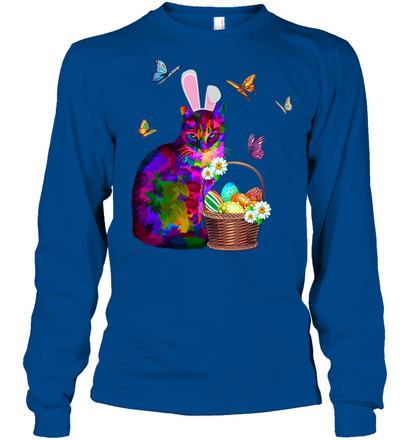 Cat Costume Bunnie Easter Day Shirt Unisex Long Sleeve Classic Tee Royal