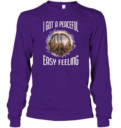 I Got A Peaceful Easy Feeling Shirt Unisex Long Sleeve Classic Tee Purple