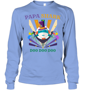 Papa Shark Doo Doo Doo Happy Mardi Gars Family ShirtUnisex Long Sleeve Classic Tee