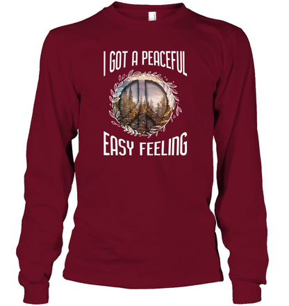 I Got A Peaceful Easy Feeling Shirt Unisex Long Sleeve Classic Tee Cardinal Red