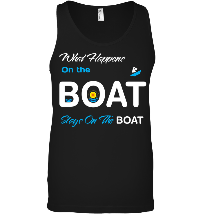 What Happens On The Boat Stay On The Boat Summer Vacation ShirtCanvas Unisex Ringspun Tank