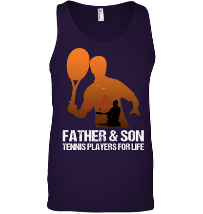 Father And Son Tennis Players For Life Family Shirt Canvas Unisex Ringspun Tank Team Purple 2XL