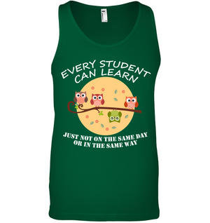 Every Student Can Learn Just Not In The Same Day Or In The Same WayCanvas Unisex Ringspun Tank