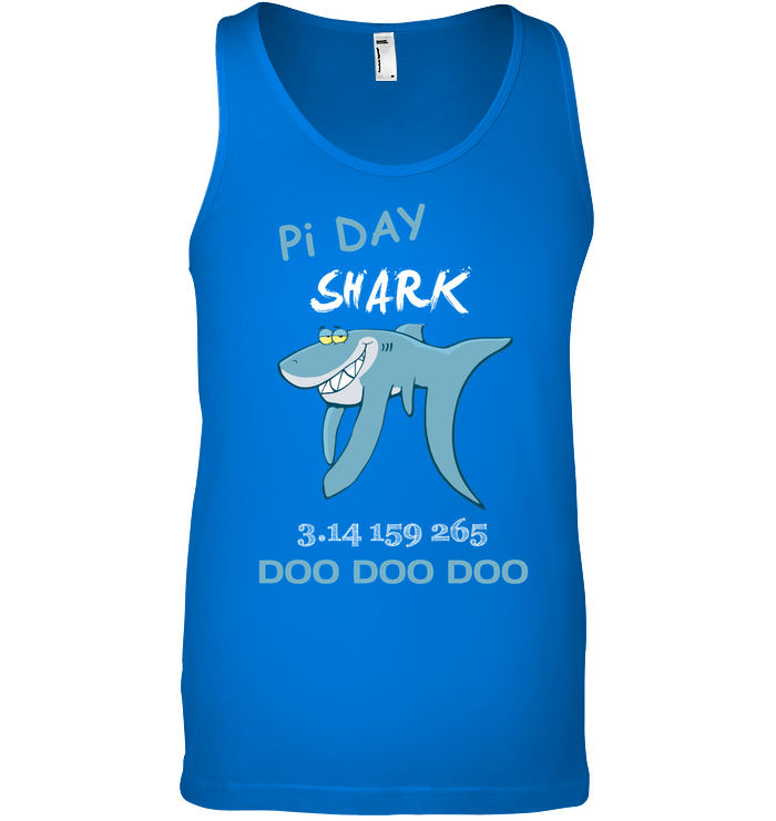 Pi Day Shark Doo Doo Doo Shirt Canvas Unisex Ringspun Tank True Royal