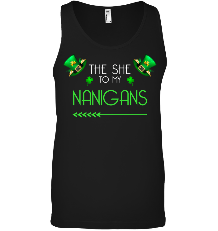 The She To My Nanigans Saint Patricks Day ShirtCanvas Unisex Ringspun Tank