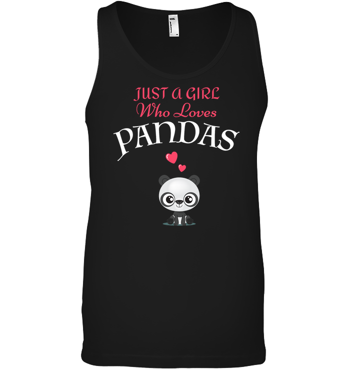 Just A Girl Who Love Pandas ShirtCanvas Unisex Ringspun Tank