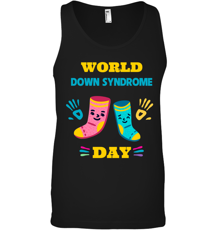 World Down Syndrome Day Hands And Stocks ShirtCanvas Unisex Ringspun Tank