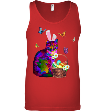 Cat Costume Bunnie Easter Day Shirt Canvas Unisex Ringspun Tank Red