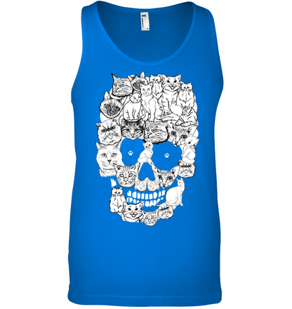 Cats Skull Kitten Shirt Canvas Unisex Ringspun Tank True Royal