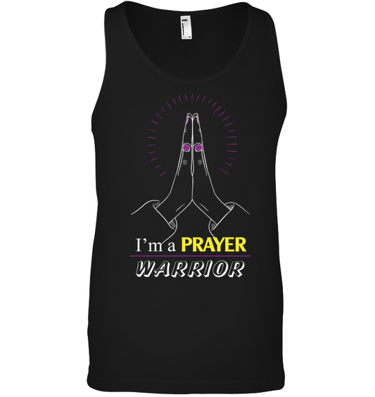 I Am A Prayer Warrior Shirt Canvas Unisex Ringspun Tank Black