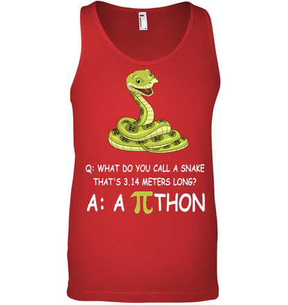 What Do You Call A Snake That's 3.png Canvas Unisex Ringspun Tank Red