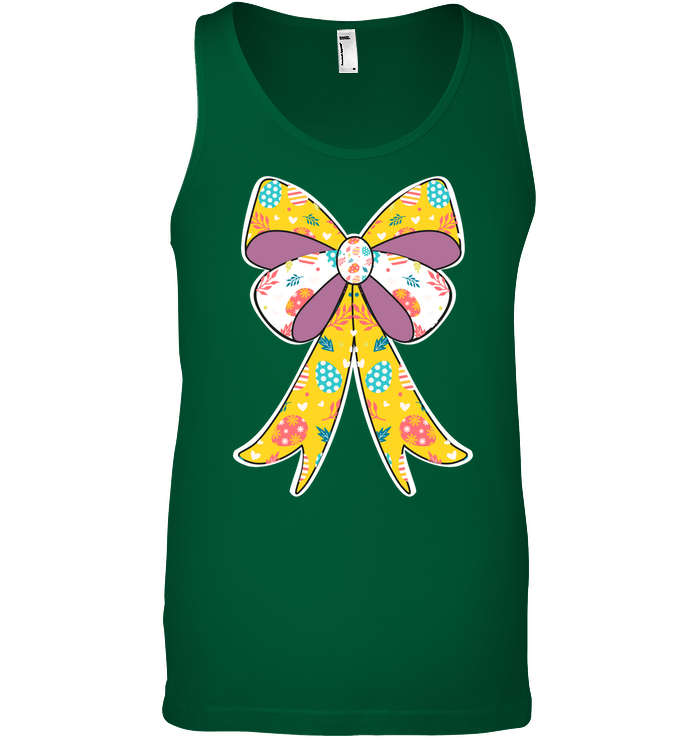 Easter Day Ribbon Shirt Canvas Unisex Ringspun Tank Kelly Green