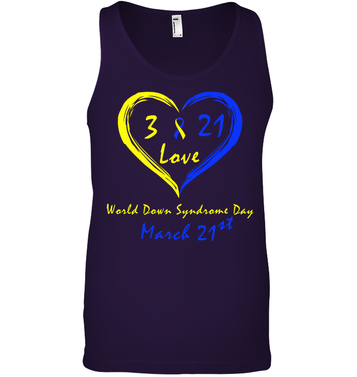 World Down Syndrome Day 21st March Shirt Canvas Unisex Ringspun Tank Team Purple 2XL