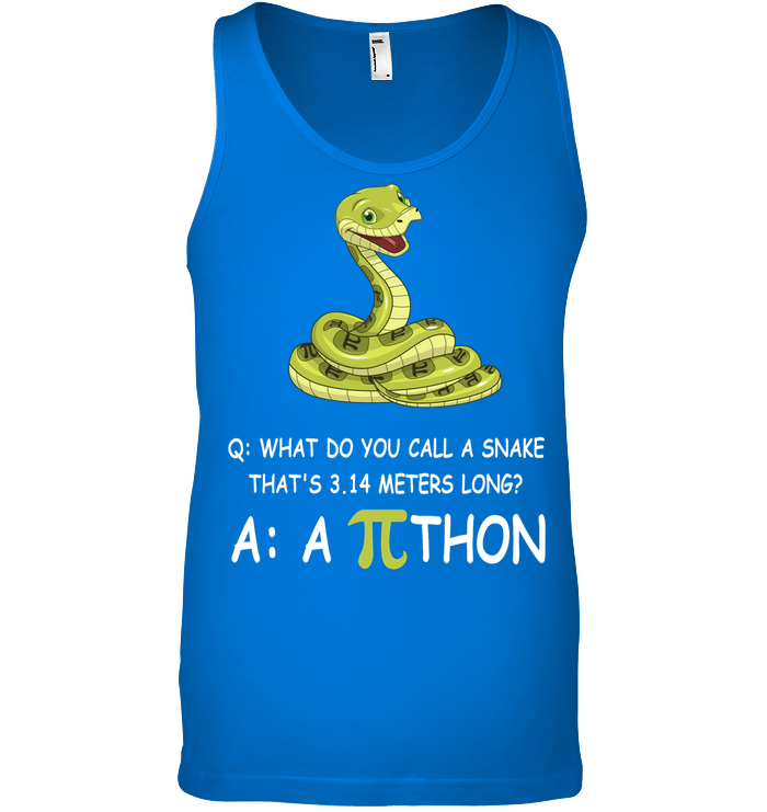 What Do You Call A Snake That's 3.png Canvas Unisex Ringspun Tank True Royal
