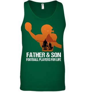 Father And Son Football Players For Life Family ShirtCanvas Unisex Ringspun Tank