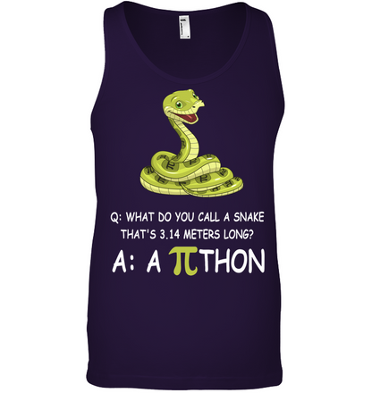 What Do You Call A Snake That's 3.png Canvas Unisex Ringspun Tank Team Purple 2XL