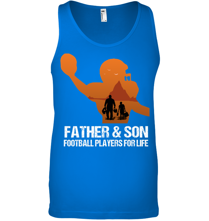 Father And Son Football Players For Life Family Shirt Canvas Unisex Ringspun Tank True Royal