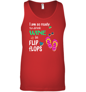 I Am So Ready To Drink In Flip Flop Summer Vacation ShirtCanvas Unisex Ringspun Tank