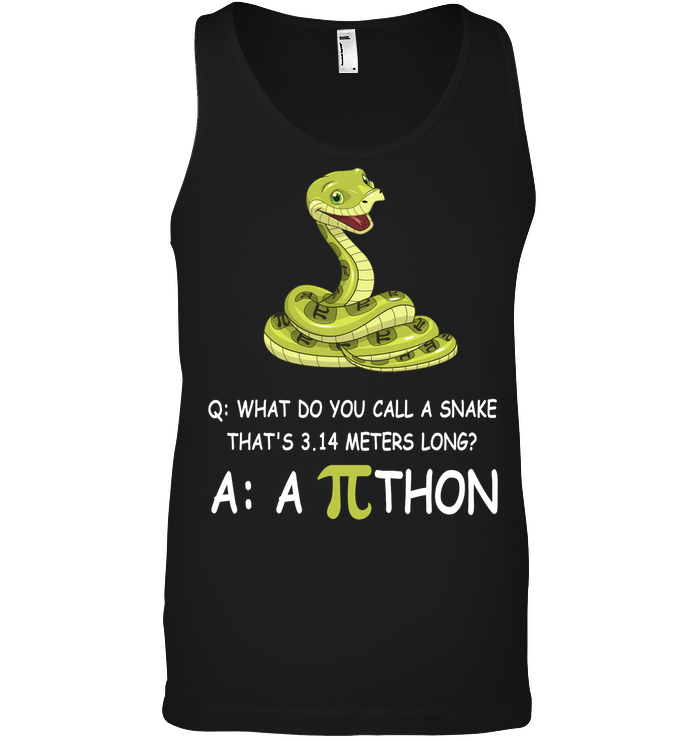 What Do You Call A Snake That's 3.png Canvas Unisex Ringspun Tank Black