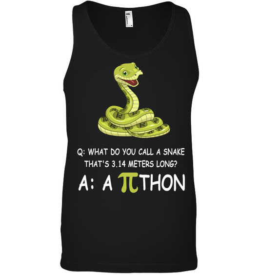 What Do You Call A Snake That's 3.png Canvas Unisex Ringspun Tank Black