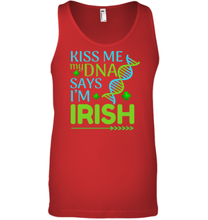 Kiss Me My Dna Say I'm Irish Saint Patricks Day ShirtCanvas Unisex Ringspun Tank