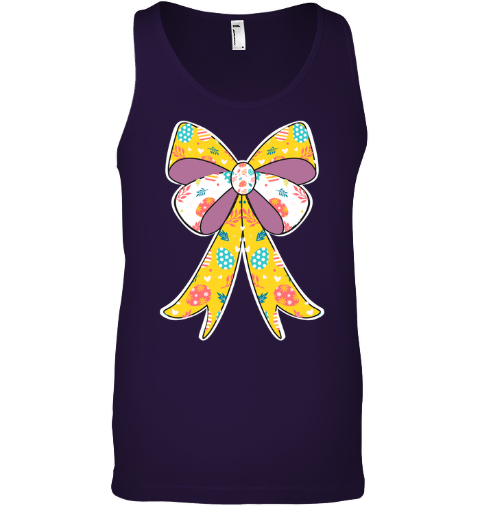 Easter Day Ribbon Shirt Canvas Unisex Ringspun Tank Team Purple 2XL