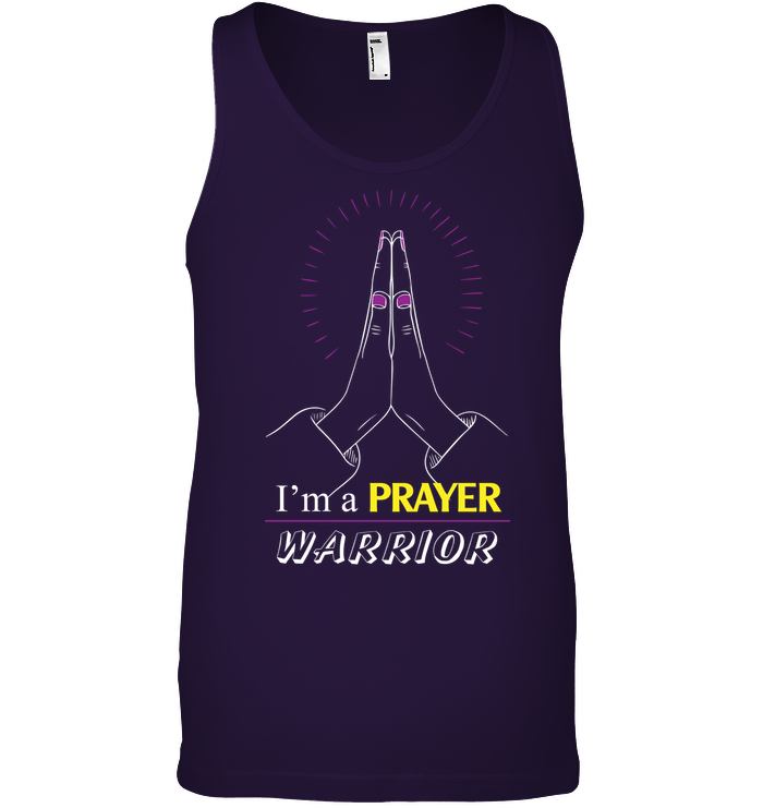 I Am A Prayer Warrior Shirt Canvas Unisex Ringspun Tank Team Purple 2XL