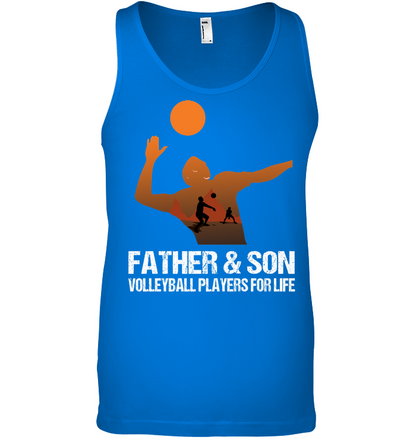 Father And Son Volleyball Players For Life Family Shirt Canvas Unisex Ringspun Tank True Royal