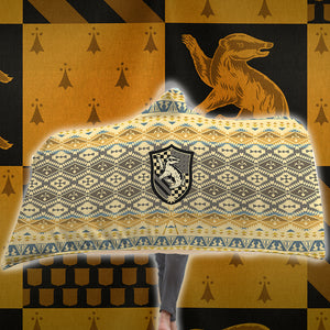 The Just Hufflepuff Harry Potter 3D Hooded Blanket