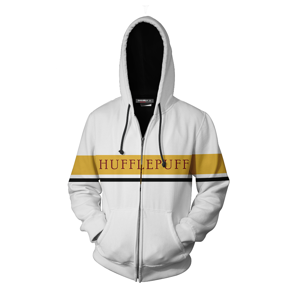 Hogwarts House Hufflepuff Harry Potter Zip Up Hoodie