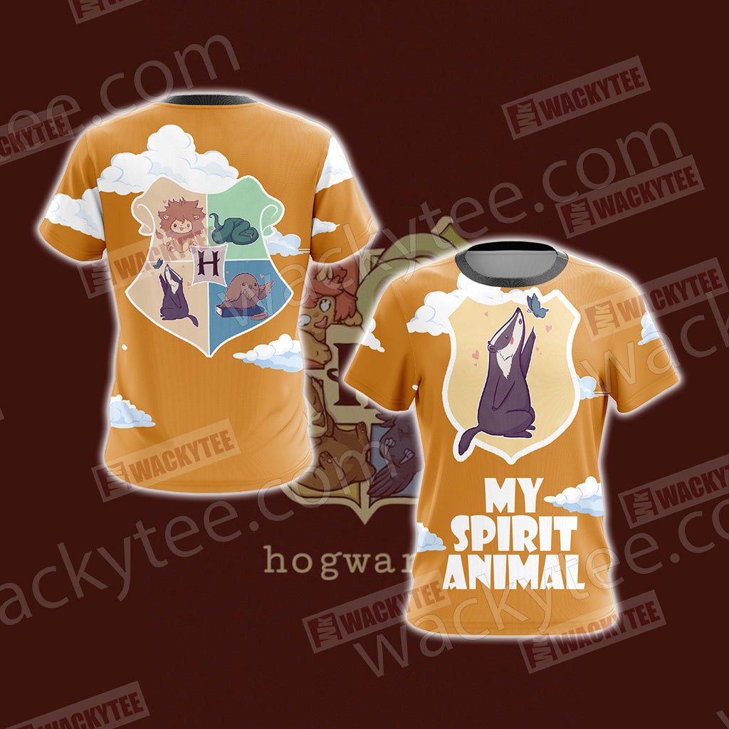 Harry Potter - Hufflepuff House Badger My Spirit Animal Unisex 3D T-shirt
