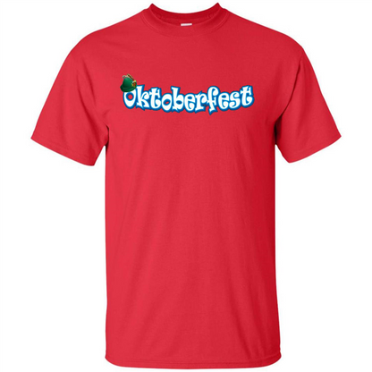 Oktoberfest Tyrolean Hat German T-Shirt Red