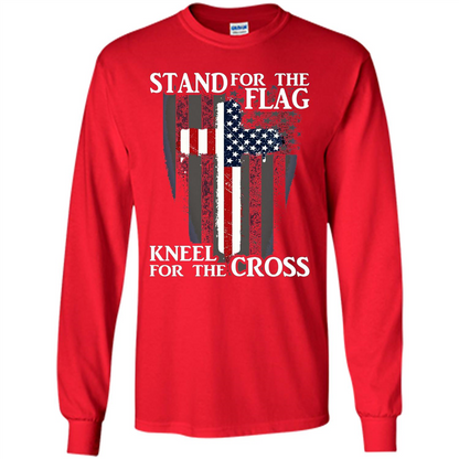Stand For The Flag Kneel For The Cross T-Shirt Red