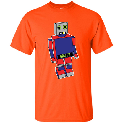 Robot T-shirt Gift for Kids Orange