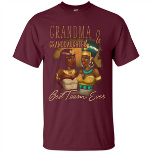 Family T-shirt Grandma Granddaughter Best Team Ever T-shirt