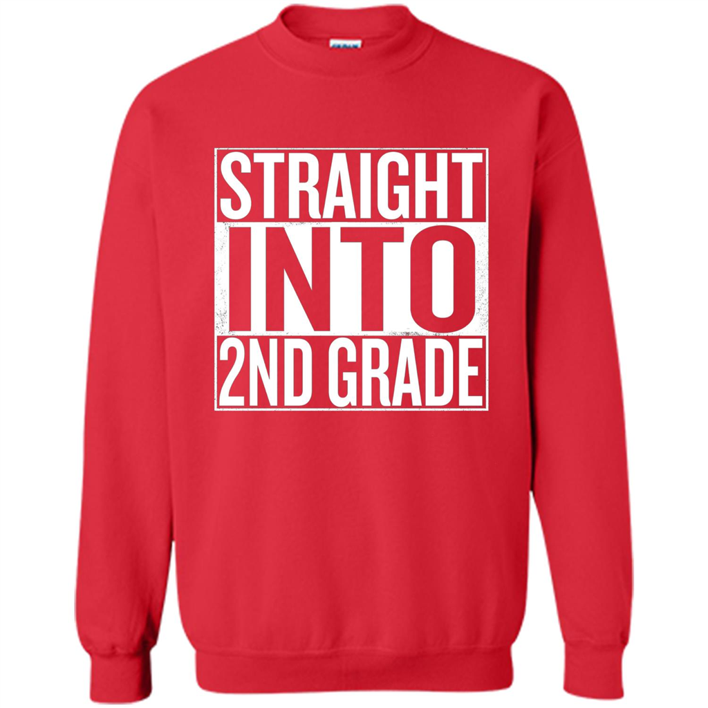 Straight Into 2nd Grade Back To School T-shirt School Day T-shirt Red