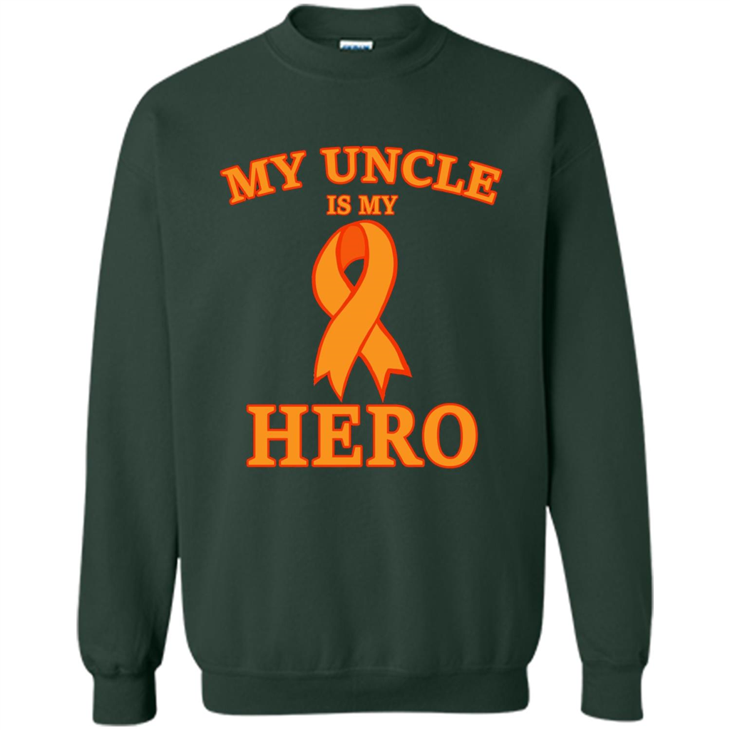 My Uncle is My Hero T-shirt Cancer Awareness T-Shirt Forest Green
