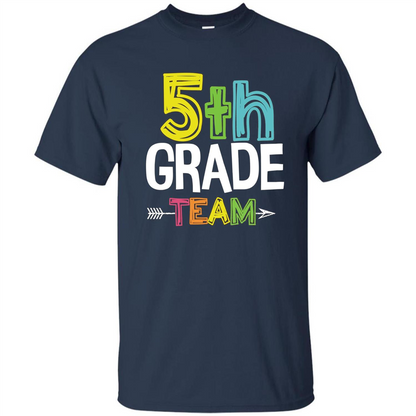 Back To School T-shirt Team Fifth Grade Teacher Navy
