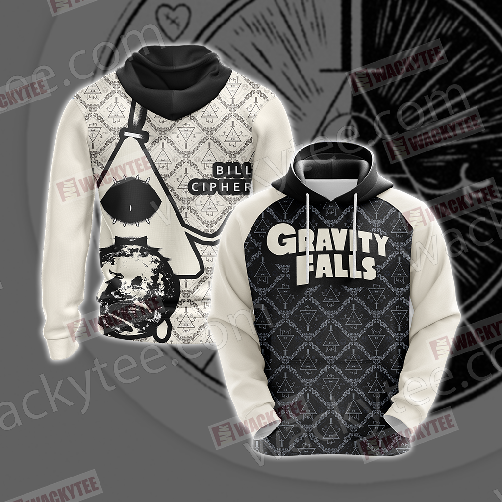 Gravity Falls - Bill Cipher Black And White Unisex 3D Hoodie