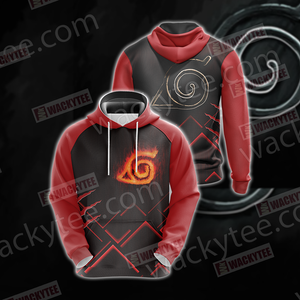 Naruto Konoha Symbol Unisex 3D Hoodie