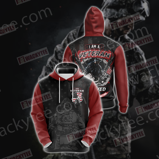 I Am A Veteran I Served I Secrificed I Regret Nothing 3D Hoodie