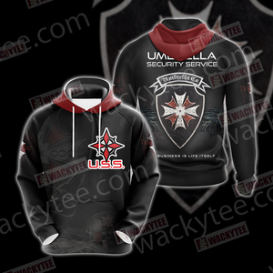 Resident Evil Umbrella Security Service (USS) Unisex 3D Hoodie