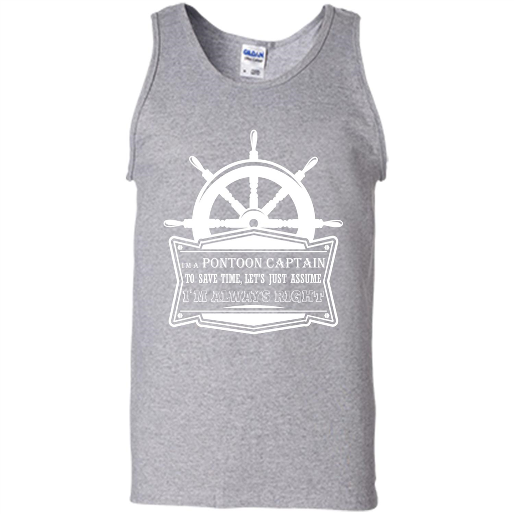 I'm A Pontoon Captain T-shirt Sport Grey