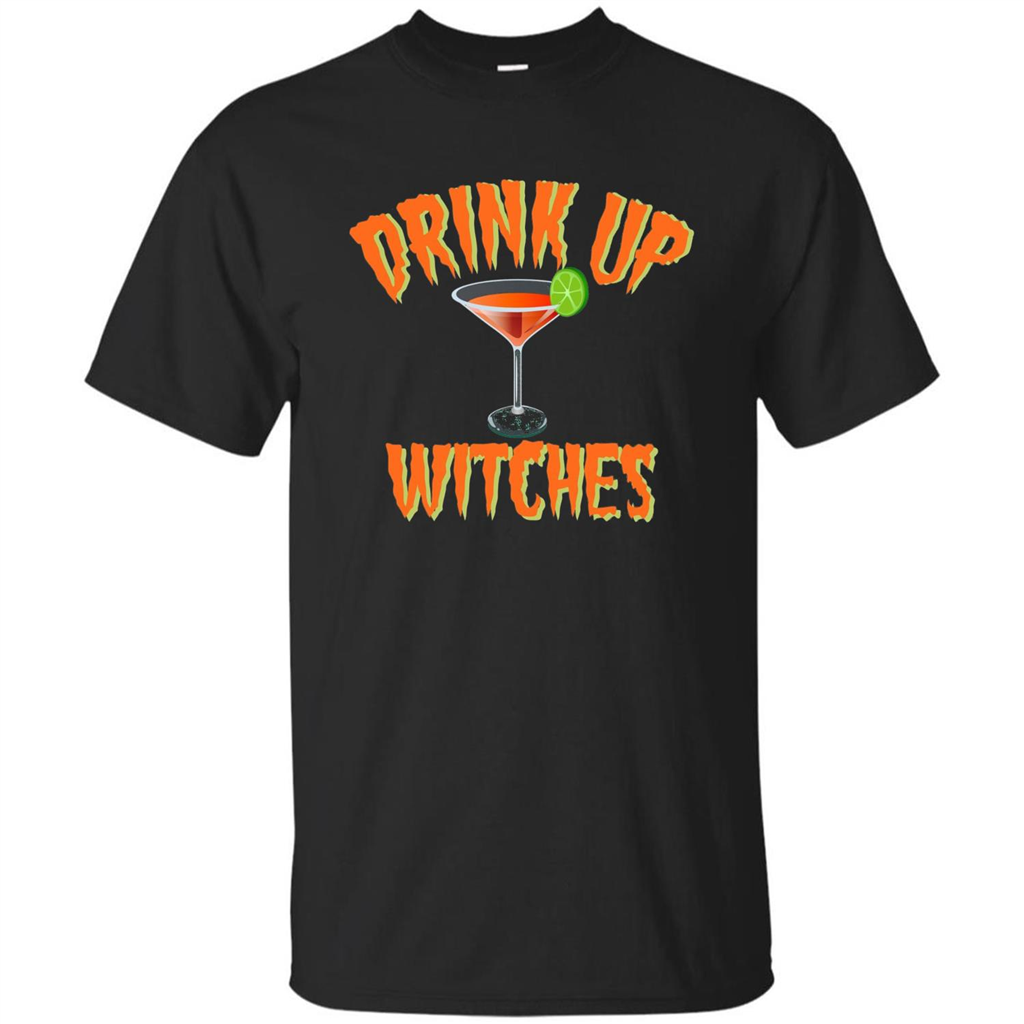 Halloween Drink Up Witches Martini Coctail T-Shirt Black